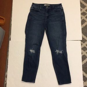 Hollister destructed skinny jeans size, 26 x 25